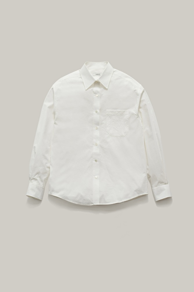 Basic cotton shirt (ivory)