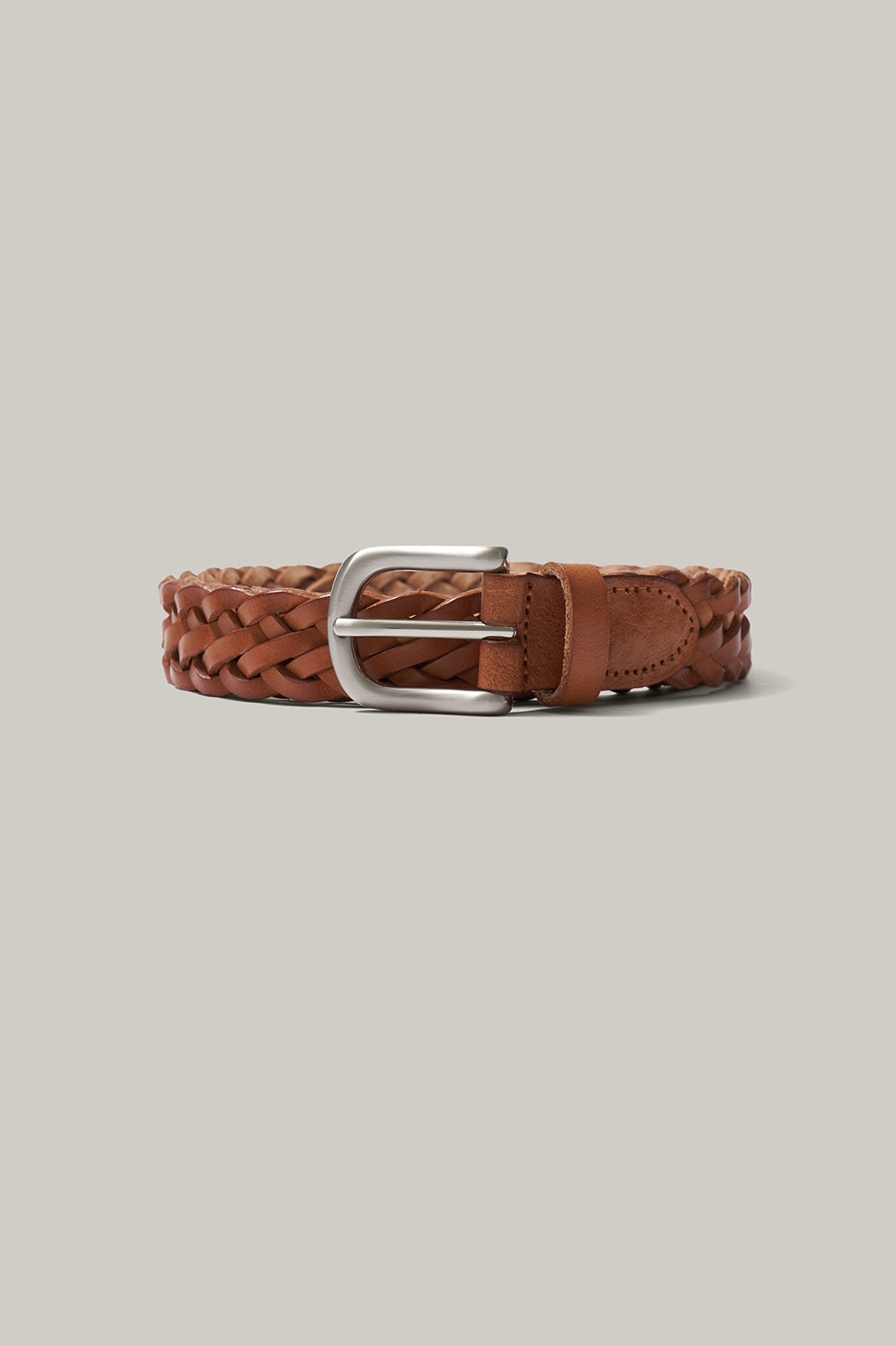Italy braided belt (Brown)