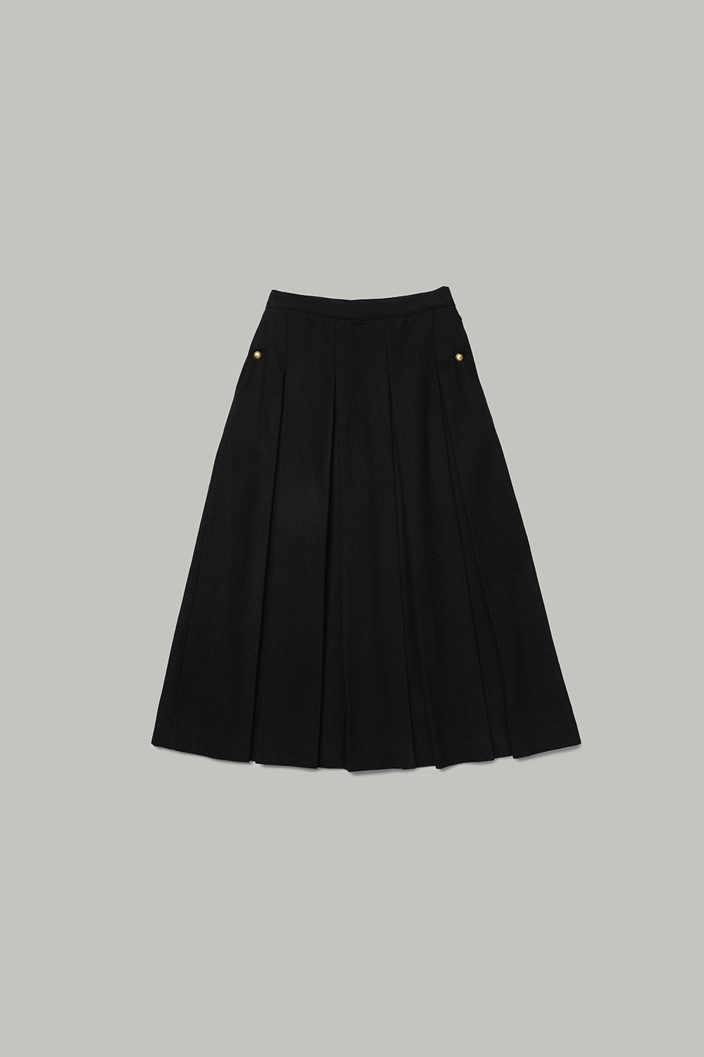 8th/Gold button pleated skirt