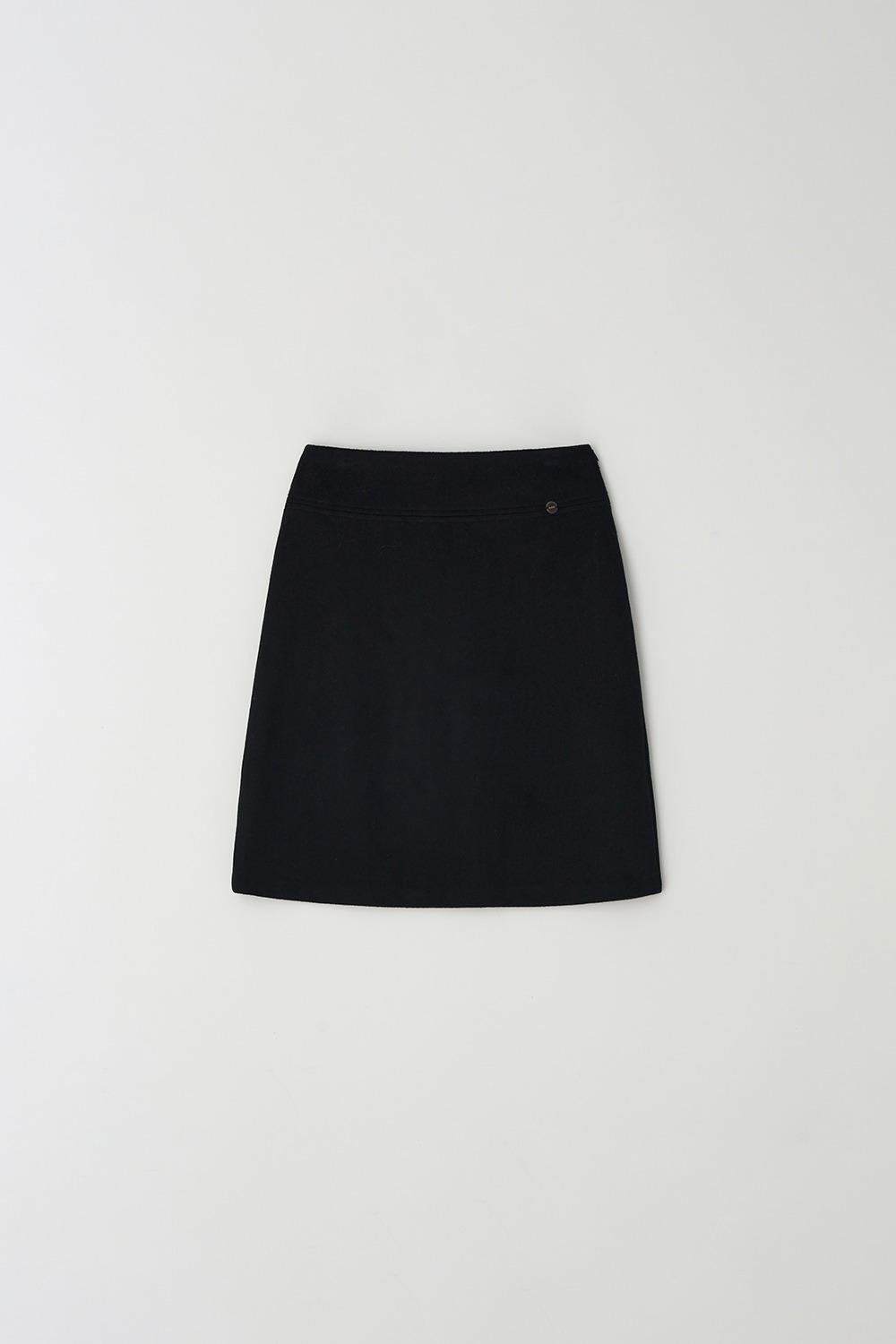 Cashmere mid-skirt (Black)