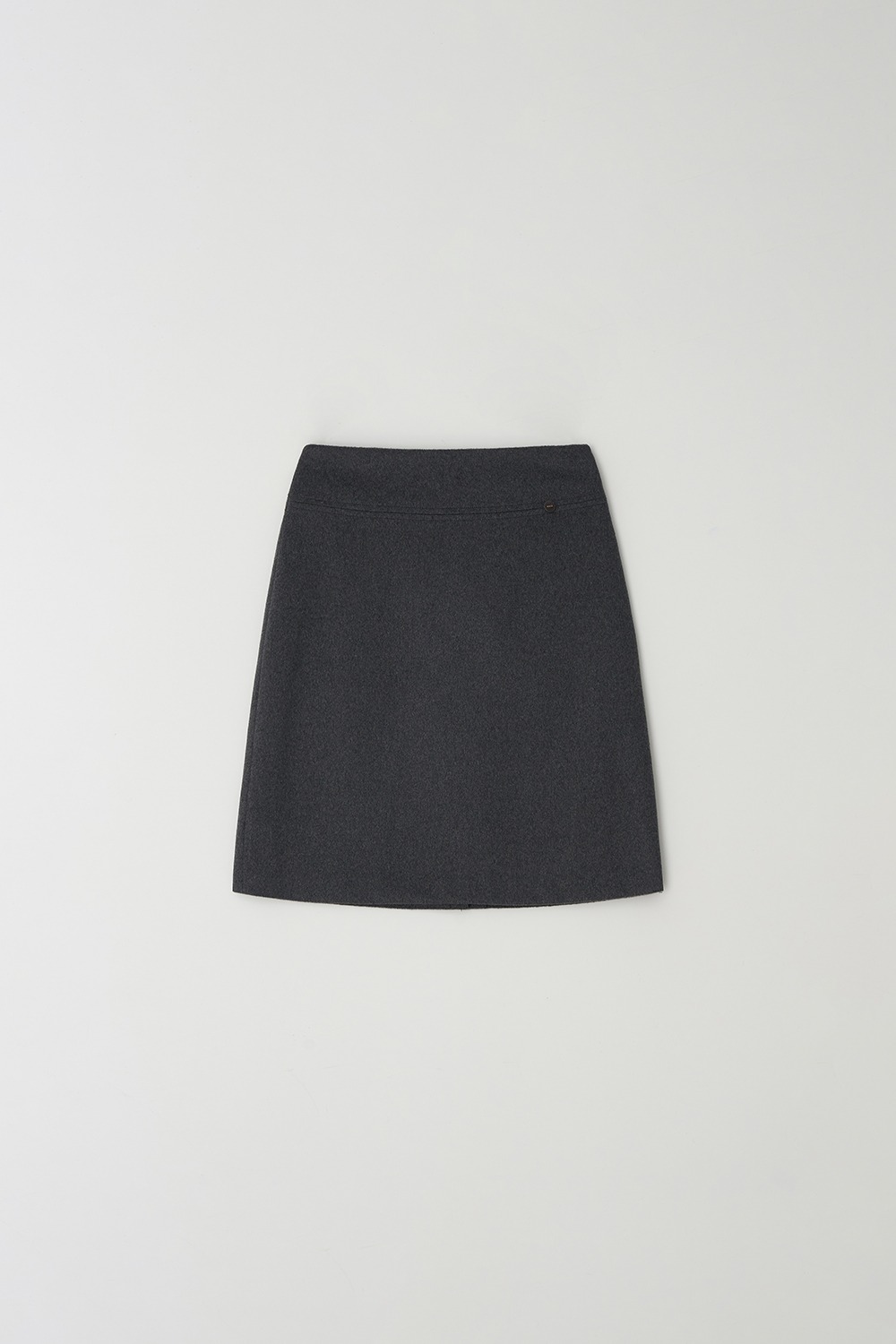 Cashmere mid-skirt (Charcoal)