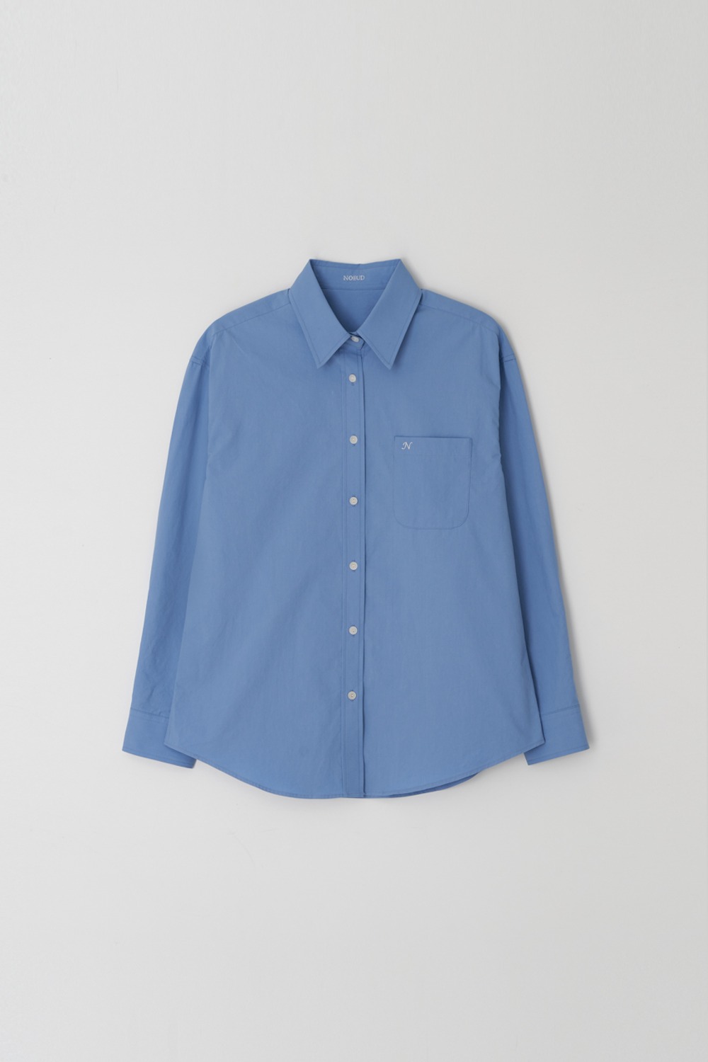 Needle cotton shirt (Blue)