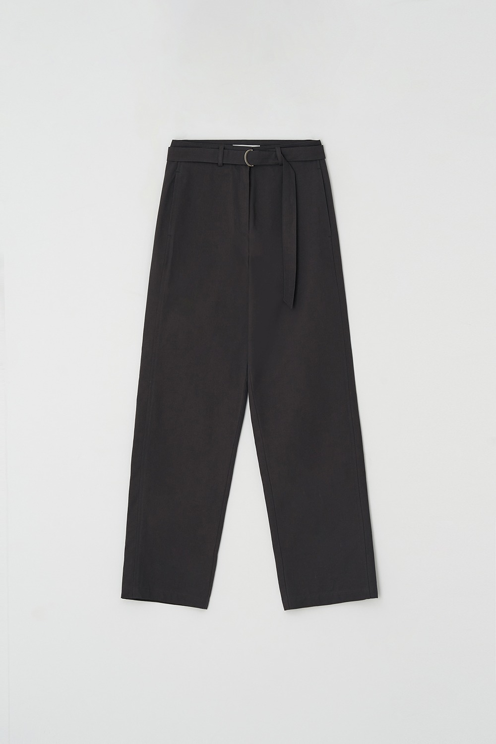 Belt wide pants (Gray)
