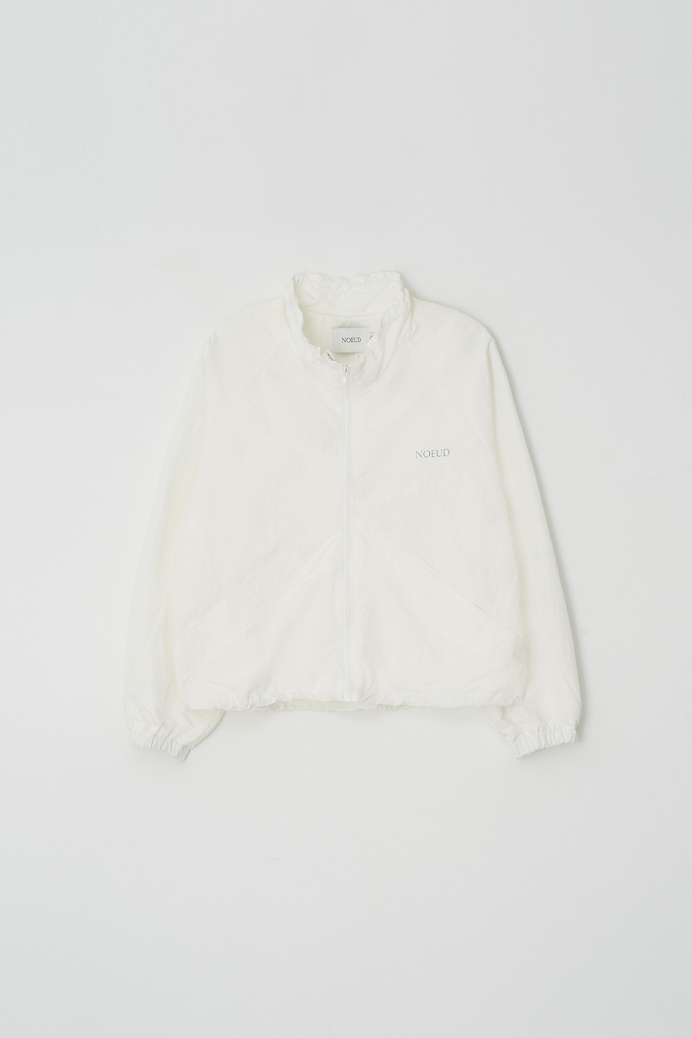High collar nylon jacket (Ivory)