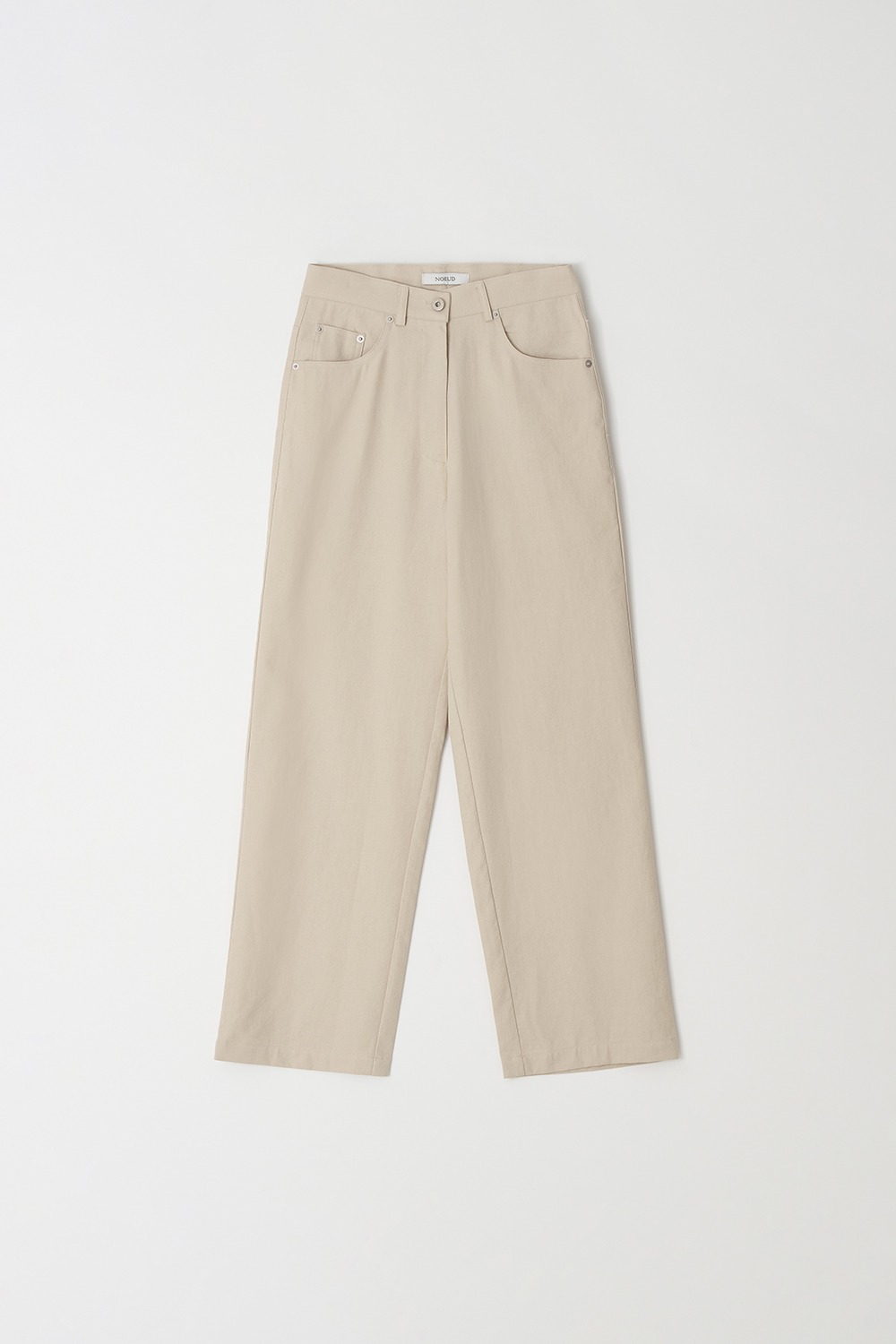 Linen detail pants (Beige)