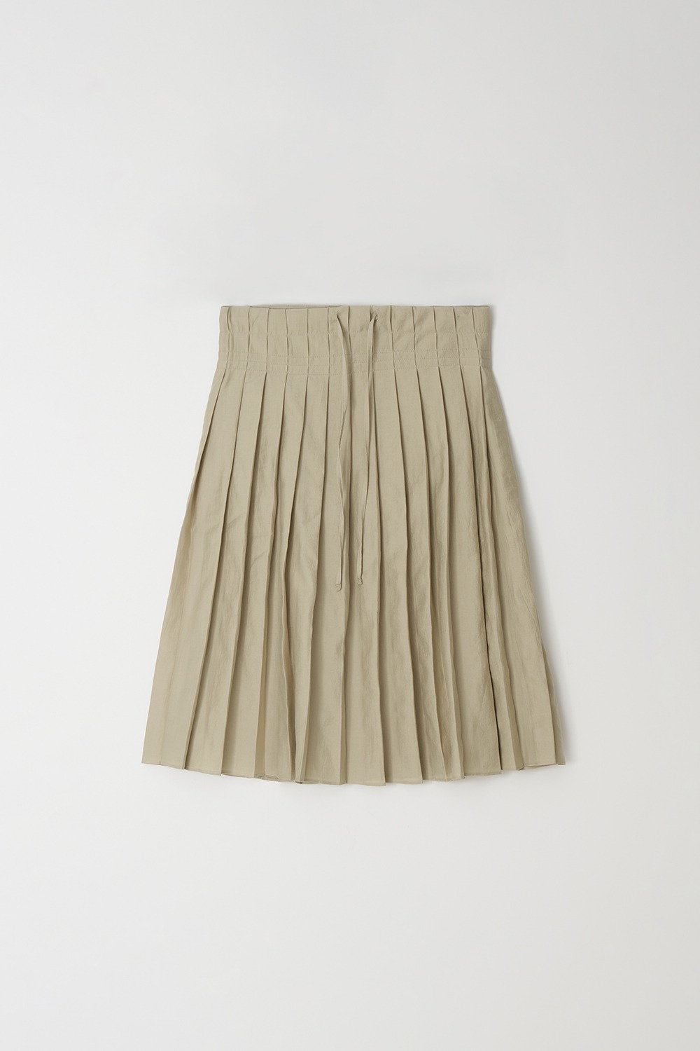 String pleats skirt (Beige)