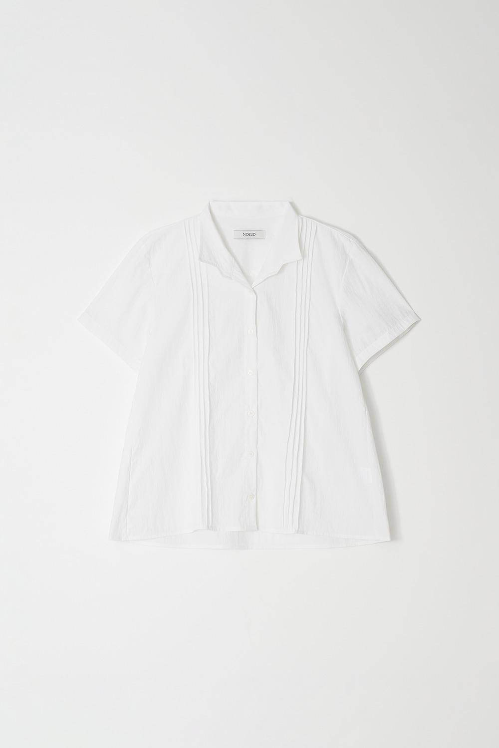 Pintuck short-sleeved shirt (Ivory)